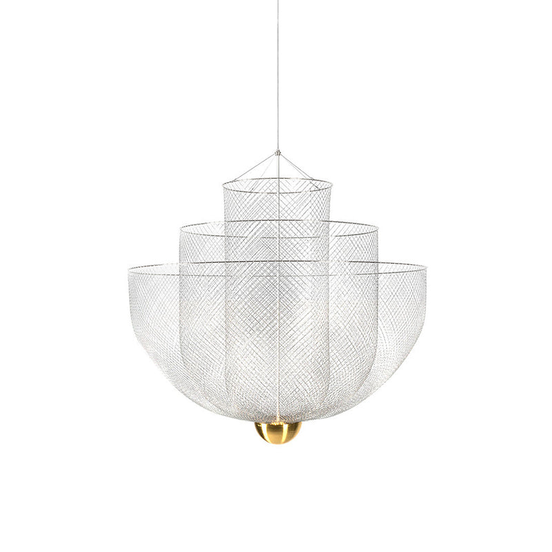 LED Mesh Chandelier Light Fixture - Modern Design for Living Room & Dining Room Lighting