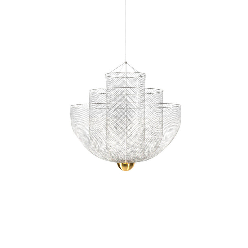 LED Mesh Chandelier Light Fixture - Modern Design for Living Room & Dining Room Lighting