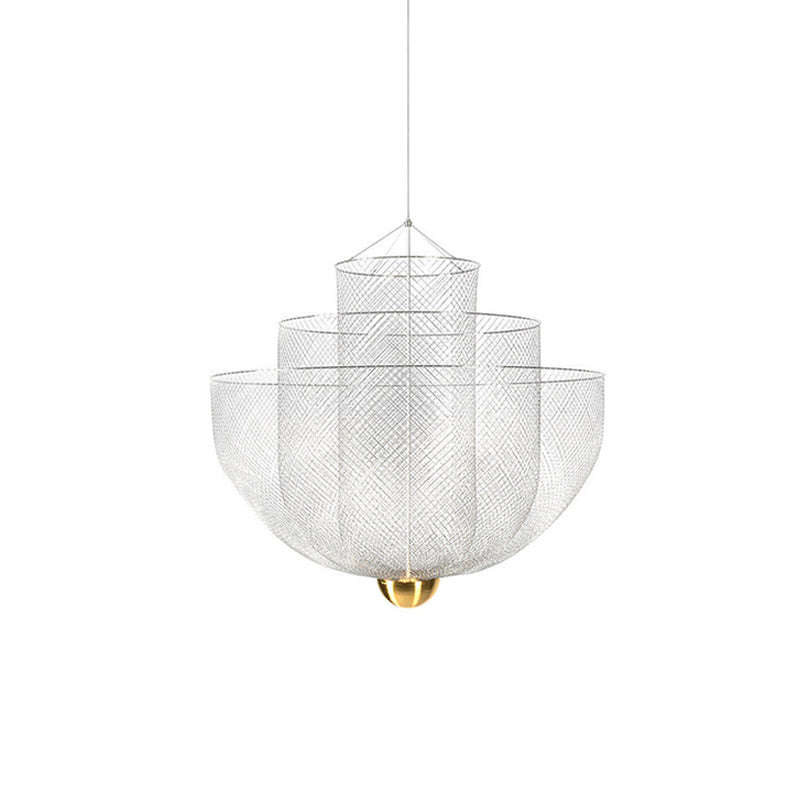 LED Mesh Chandelier Light Fixture - Modern Design for Living Room & Dining Room Lighting