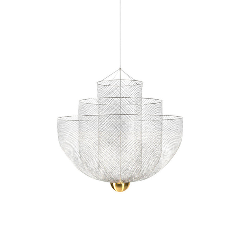LED Mesh Chandelier Light Fixture - Modern Design for Living Room & Dining Room Lighting