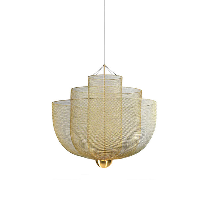 LED Mesh Chandelier Light Fixture - Modern Design for Living Room & Dining Room Lighting