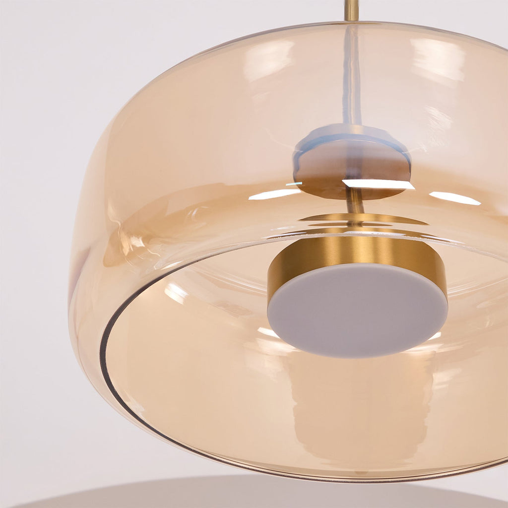 Metro Sphere Glass Pendant Lamp - Modern Hanging Light Fixture for Kitchen Island & Dining Room