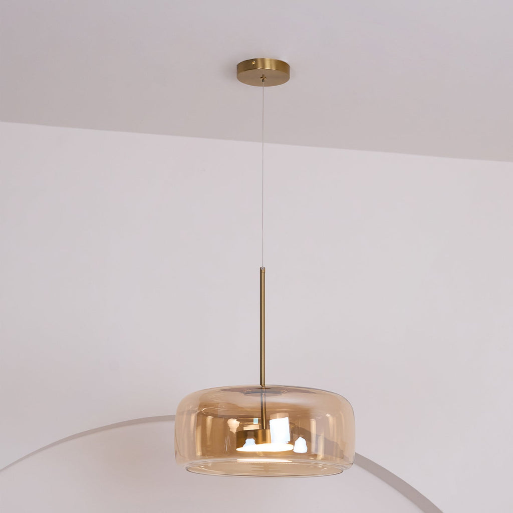 Metro Sphere Glass Pendant Lamp - Modern Hanging Light Fixture for Kitchen Island & Dining Room