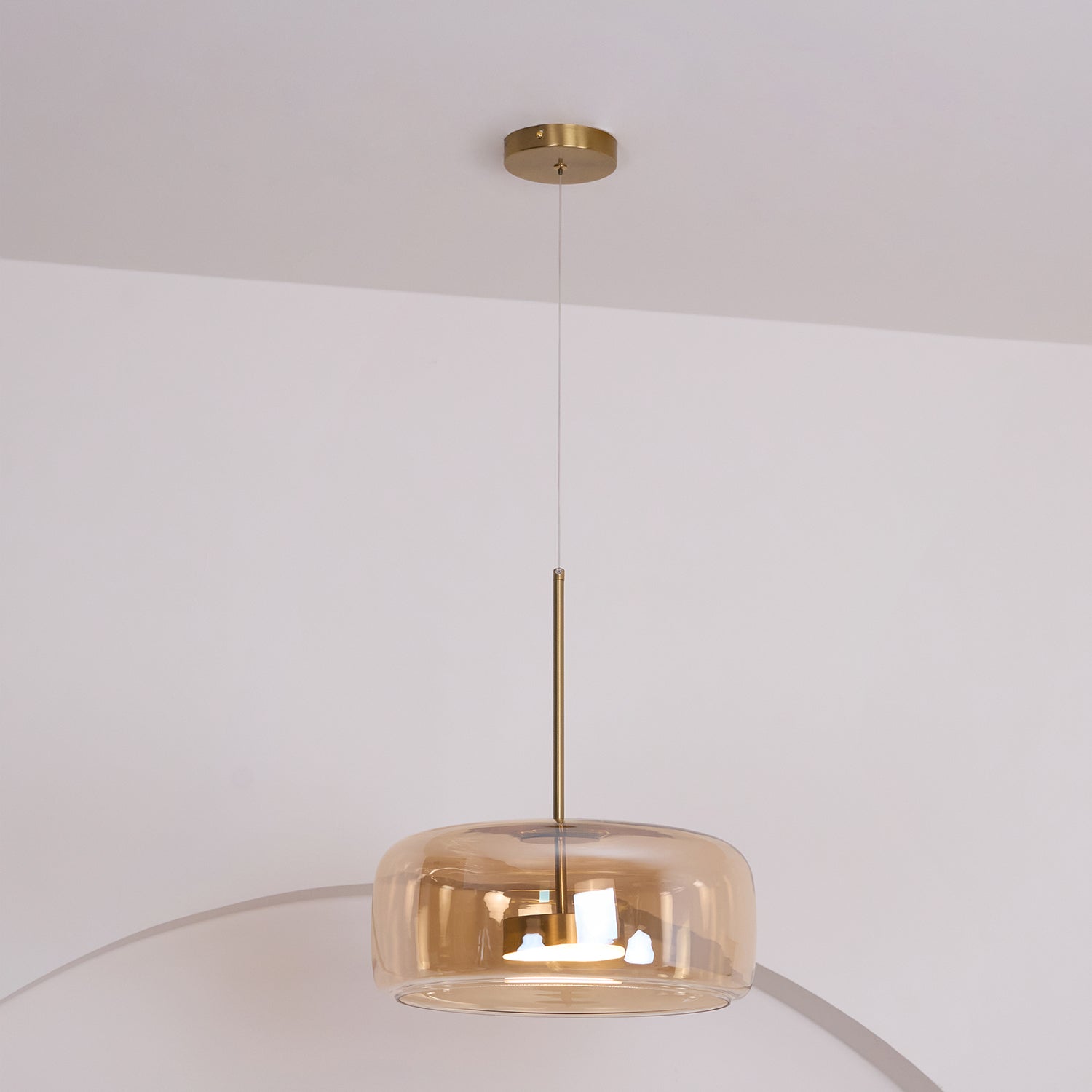 Metro Sphere Glass Pendant Lamp - Modern Hanging Light Fixture for Kitchen Island & Dining Room