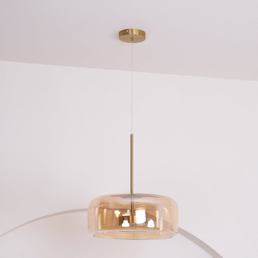 Metro Sphere Glass Pendant Lamp - Modern Hanging Light Fixture for Kitchen Island & Dining Room
