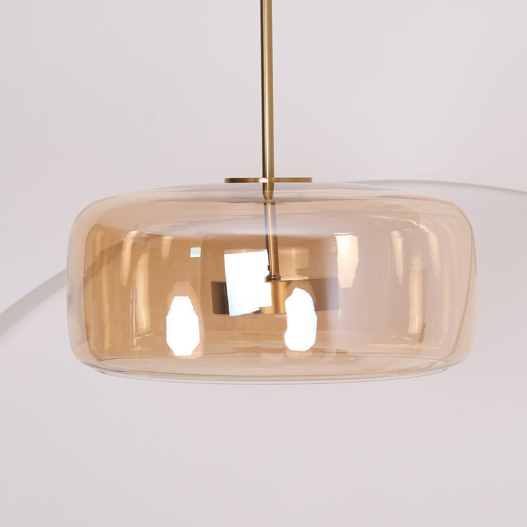 Metro Sphere Glass Pendant Lamp - Modern Hanging Light Fixture for Kitchen Island & Dining Room