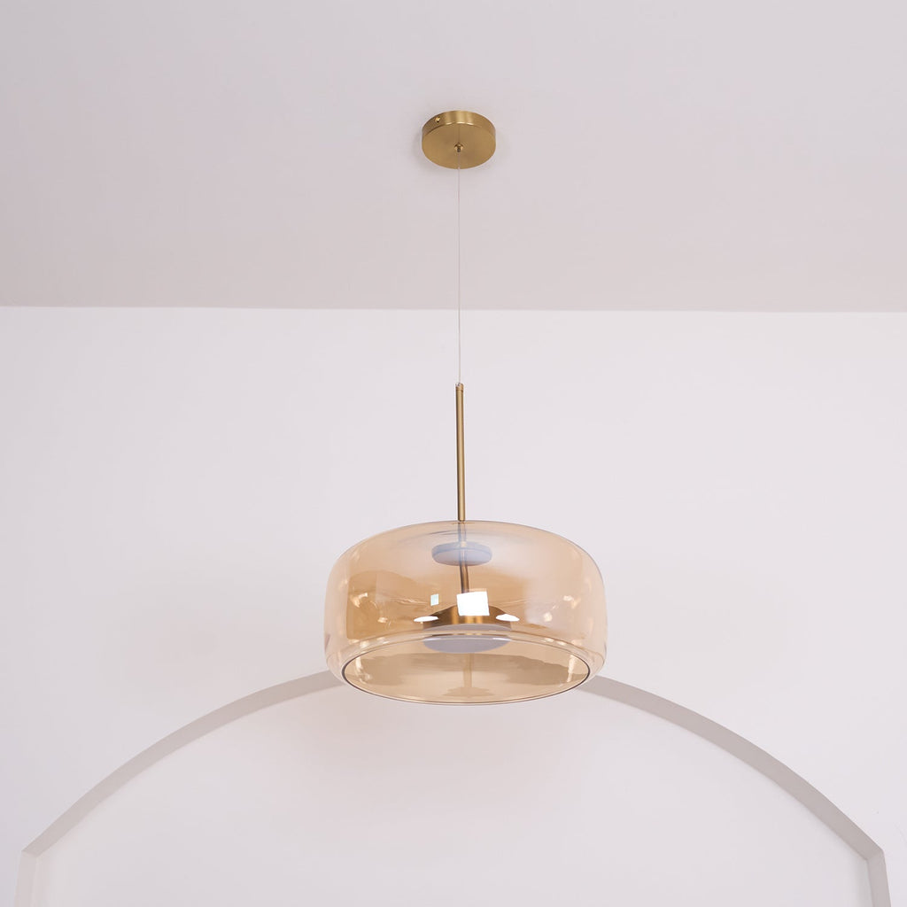 Metro Sphere Glass Pendant Lamp - Modern Hanging Light Fixture for Kitchen Island & Dining Room