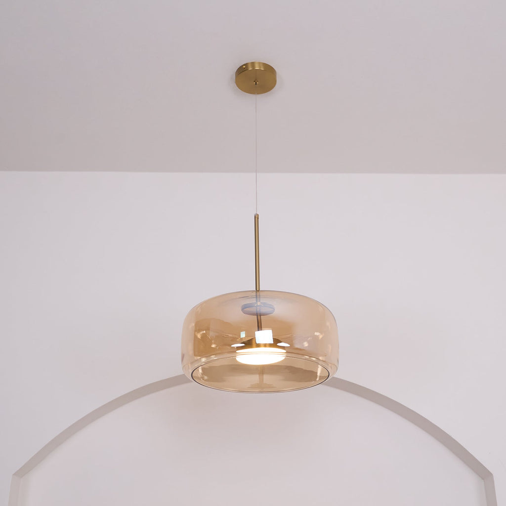 Metro Sphere Glass Pendant Lamp - Modern Hanging Light Fixture for Kitchen Island & Dining Room