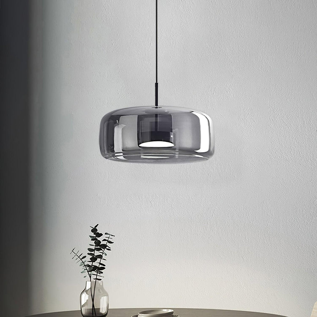Metro Sphere Glass Pendant Lamp - Modern Hanging Light Fixture for Kitchen Island & Dining Room
