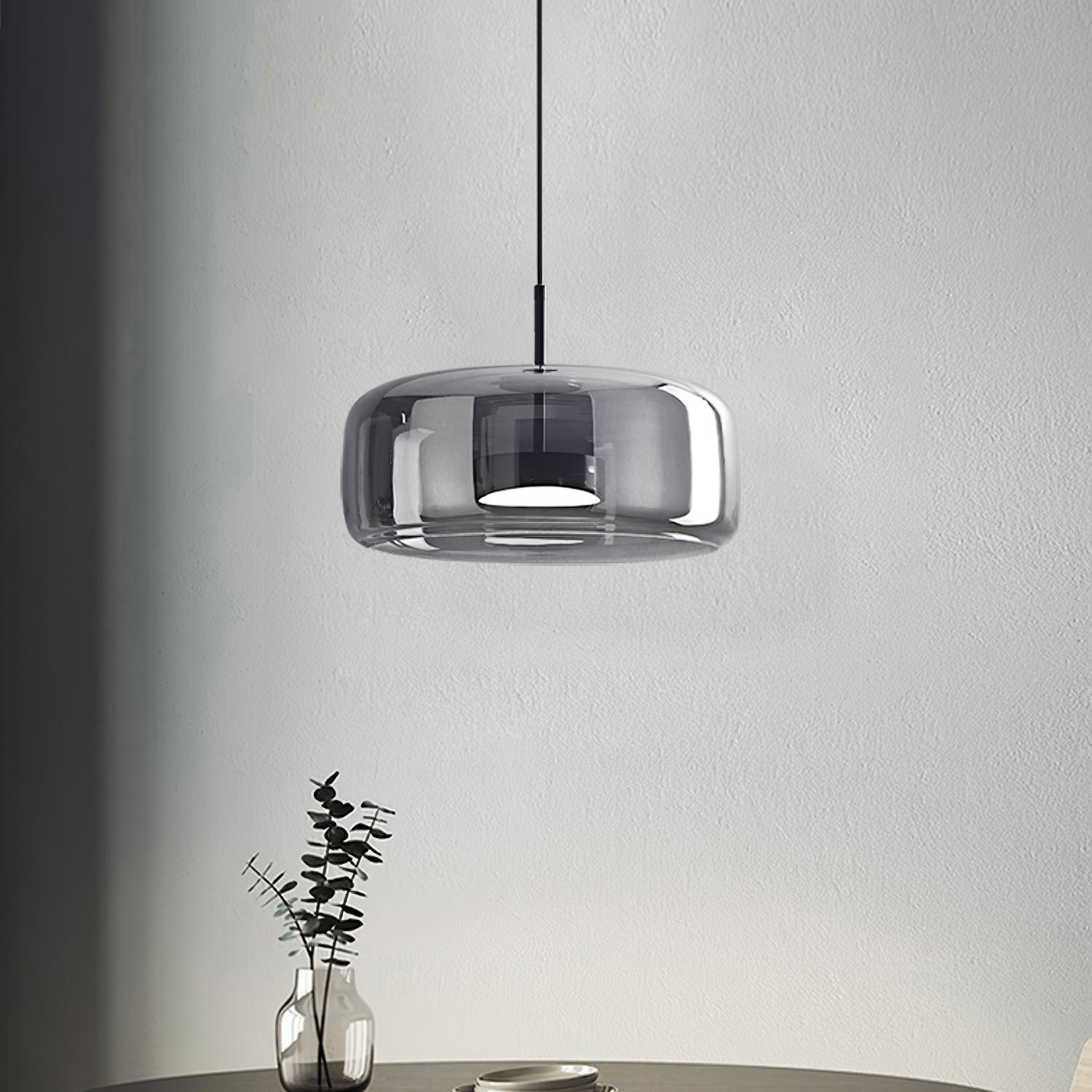 Metro Sphere Glass Pendant Lamp - Modern Hanging Light Fixture for Kitchen Island & Dining Room