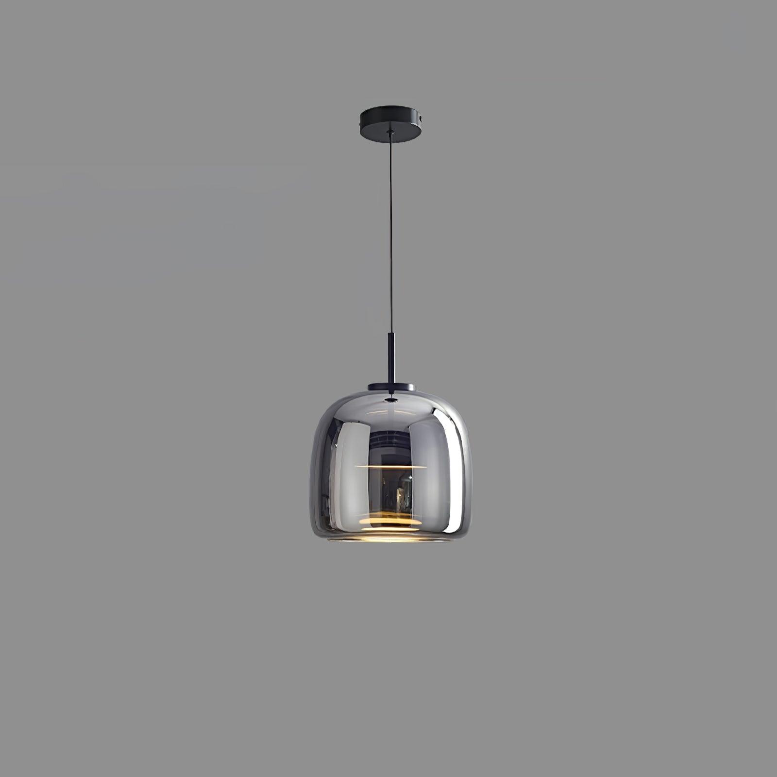 Metro Sphere Glass Pendant Lamp - Modern Hanging Light Fixture for Kitchen Island & Dining Room