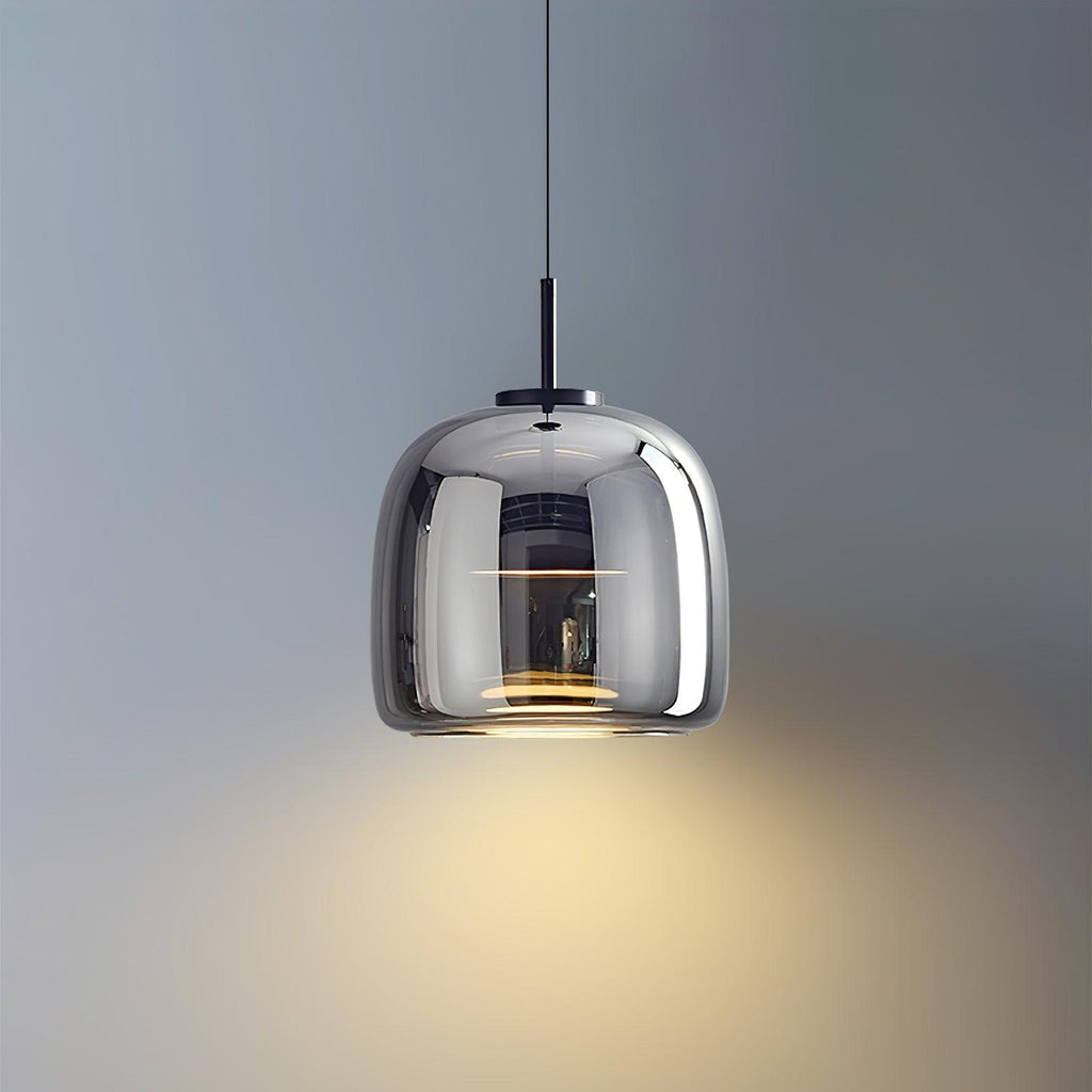 Metro Sphere Glass Pendant Lamp - Modern Hanging Light Fixture for Kitchen Island & Dining Room