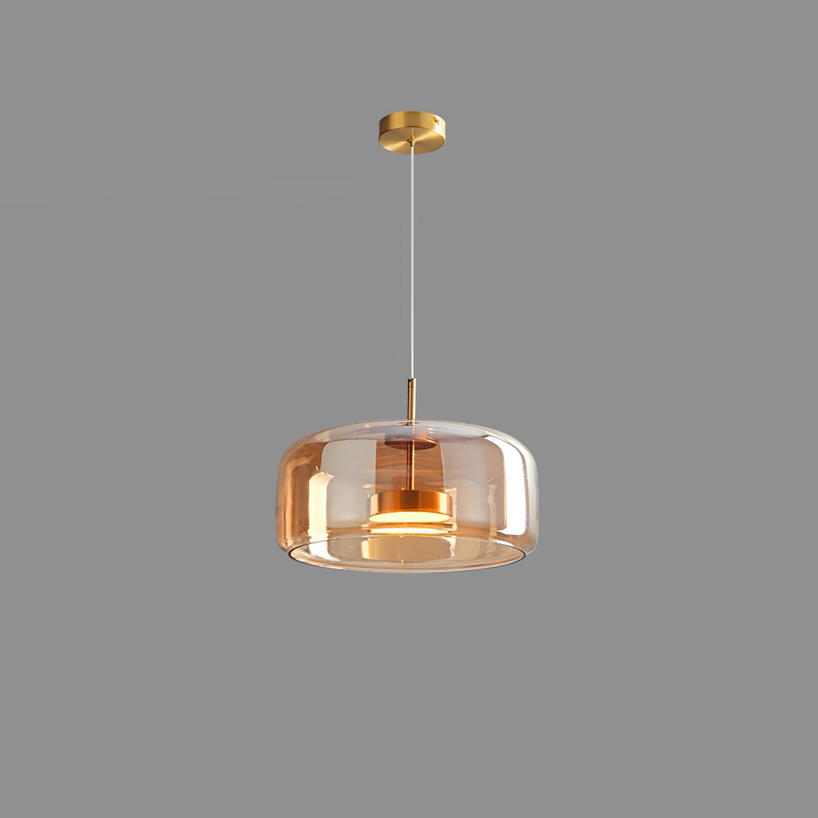 Metro Sphere Glass Pendant Lamp - Modern Hanging Light Fixture for Kitchen Island & Dining Room