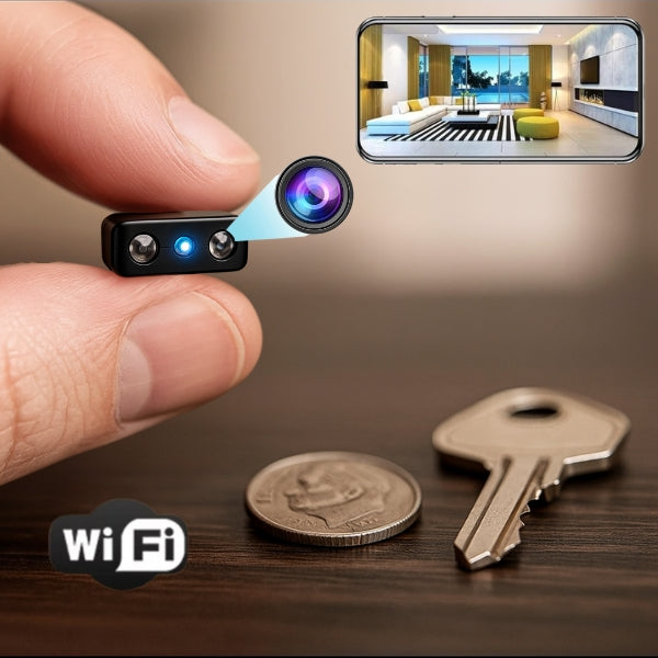 Wireless Miniature Camera with Audio - Surveillance for Home Security & Night Vision