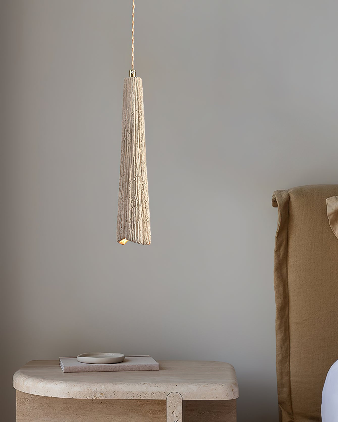 Microcement Pendant Lamp | Gray Cement Finish, Adjustable Height & Ideal for Modern Indoor Spaces