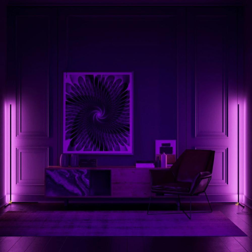 Minimalist LED Floor Lamp | Slim Profile, Remote Control & Ideal for Indoor Spaces