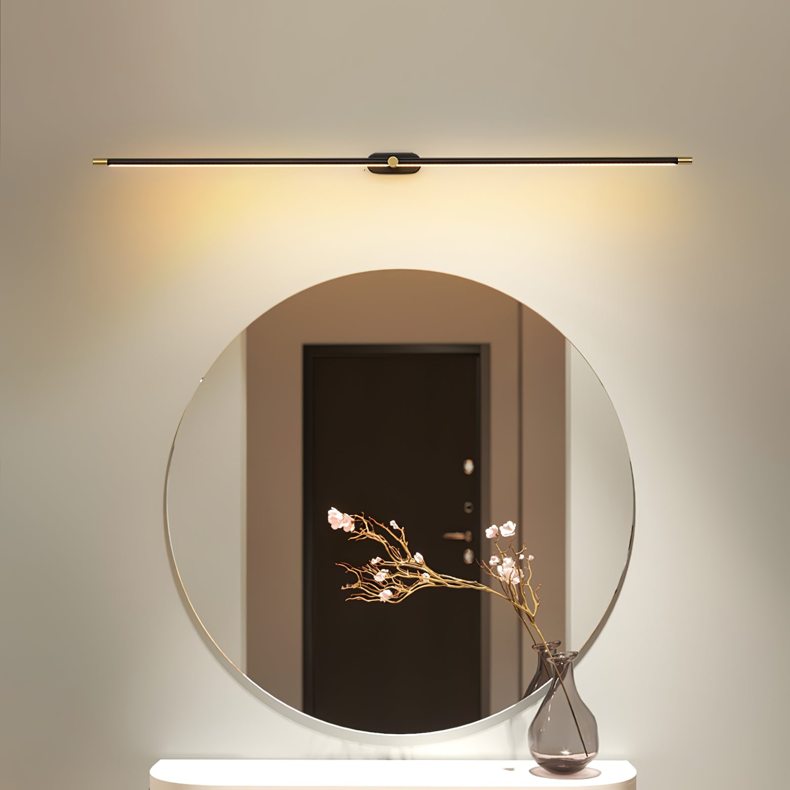 Minimalist Linear Rechargeable Wall Lamp | Touch Sensor, USB Charging & Ideal for Bathrooms and Vanity Mirrors