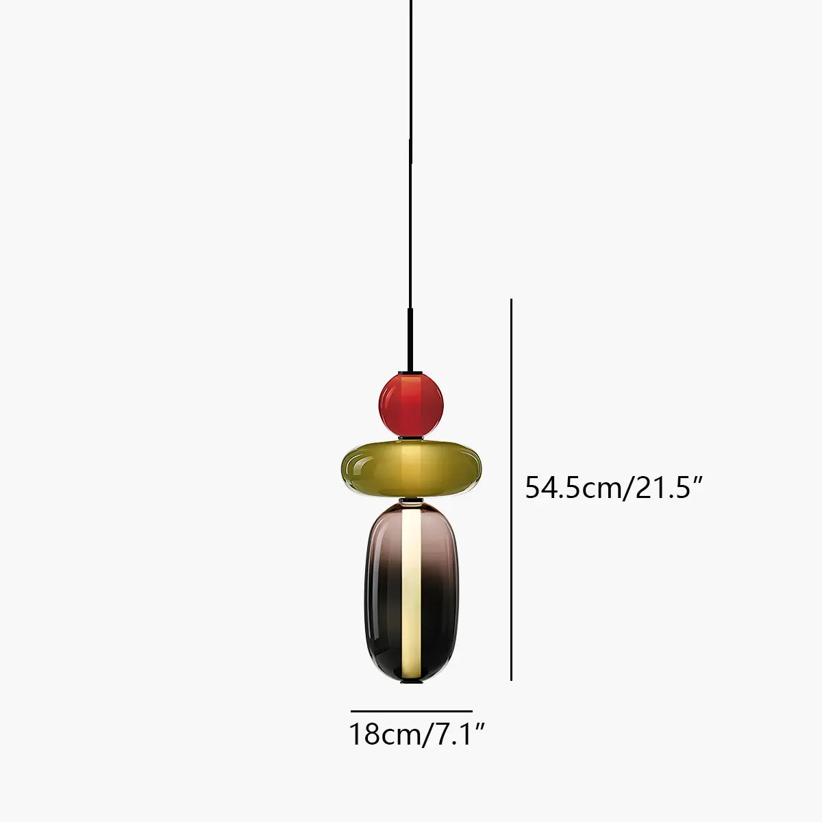 Candied Glass Pendant Light | Colorful Hand-Blown Shades & Soft Ambient Glow for Bedrooms, Kitchens, and Creative Interiors