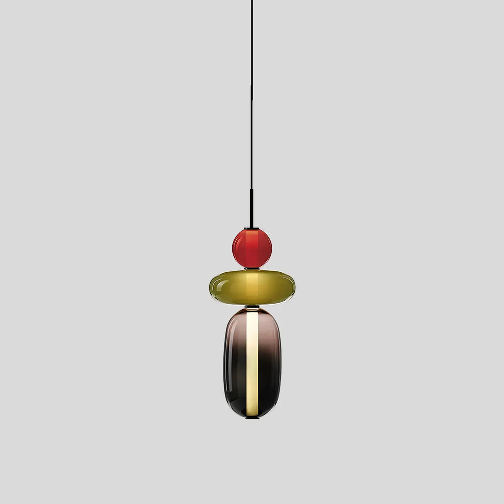 Candied Glass Pendant Light | Colorful Hand-Blown Shades & Soft Ambient Glow for Bedrooms, Kitchens, and Creative Interiors
