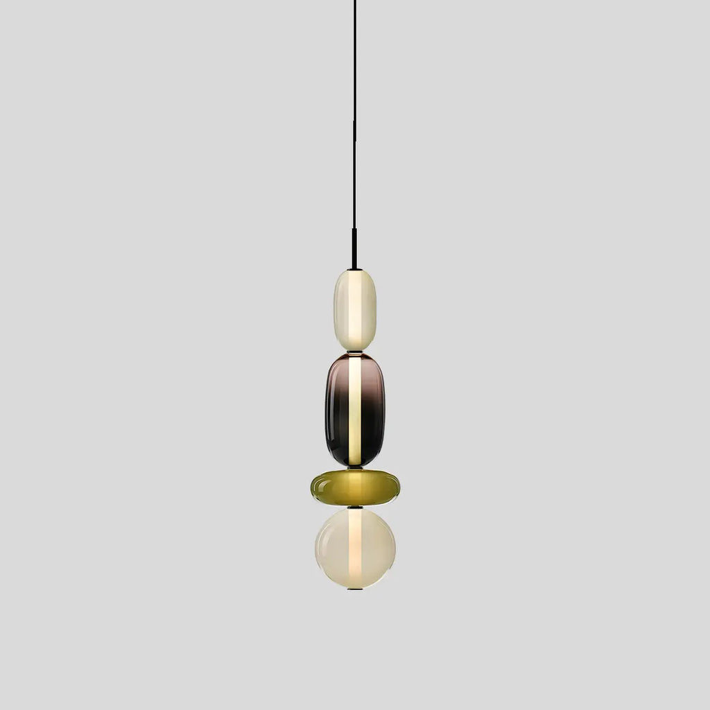 Candied Glass Pendant Light | Colorful Hand-Blown Shades & Soft Ambient Glow for Bedrooms, Kitchens, and Creative Interiors