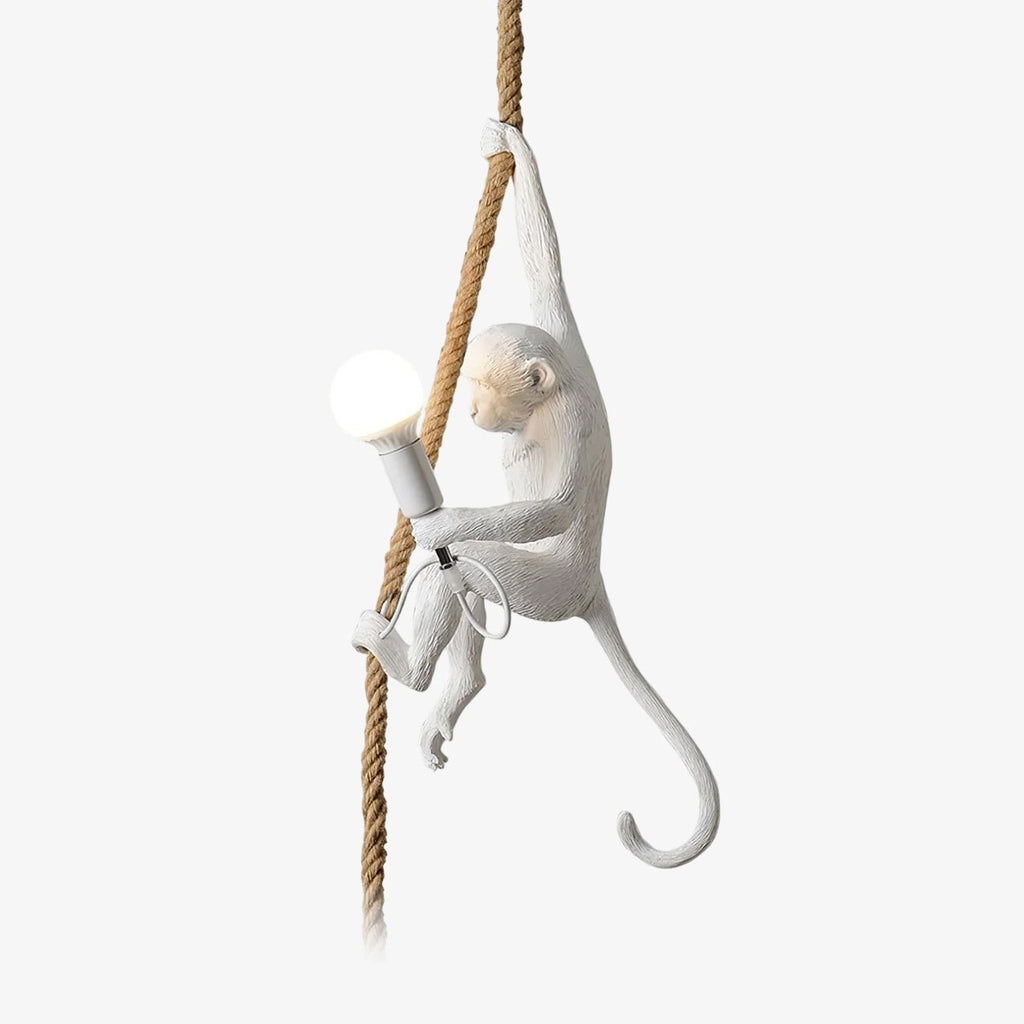 Monkey Pendant Lamp | Glossy Resin, Indoor Use & Perfect for Ambient Lighting