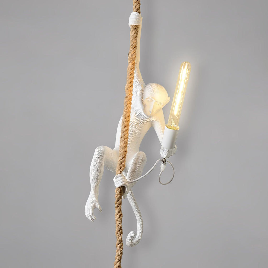 Monkey Pendant Lamp | Glossy Resin, Indoor Use & Perfect for Ambient Lighting