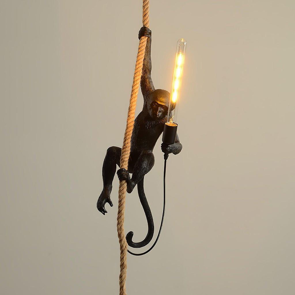 Monkey Pendant Lamp | Glossy Resin, Indoor Use & Perfect for Ambient Lighting