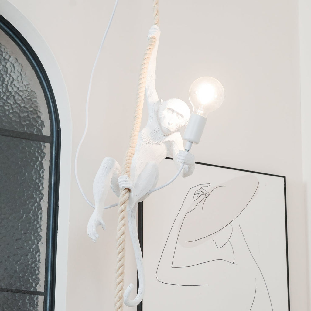Monkey Pendant Lamp | Glossy Resin, Indoor Use & Perfect for Ambient Lighting