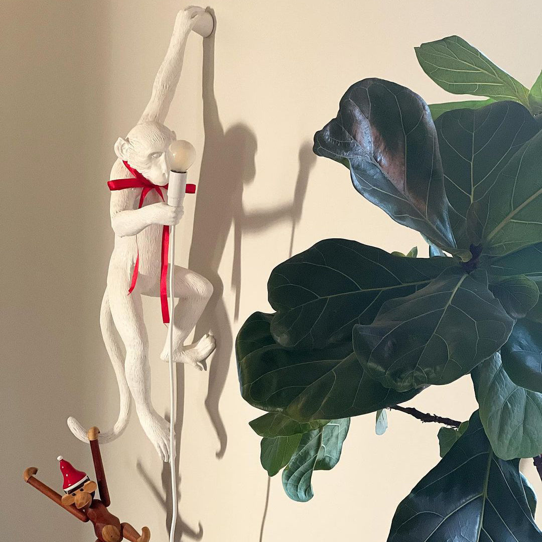 LED Monkey Wall Lamp - Unique Animal Design Fixture for Kids' Rooms, Nurseries & Playrooms