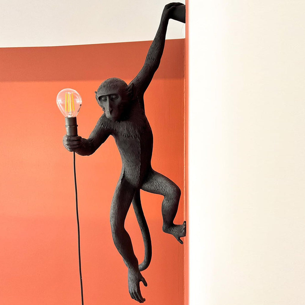 LED Monkey Wall Lamp - Unique Animal Design Fixture for Kids' Rooms, Nurseries & Playrooms