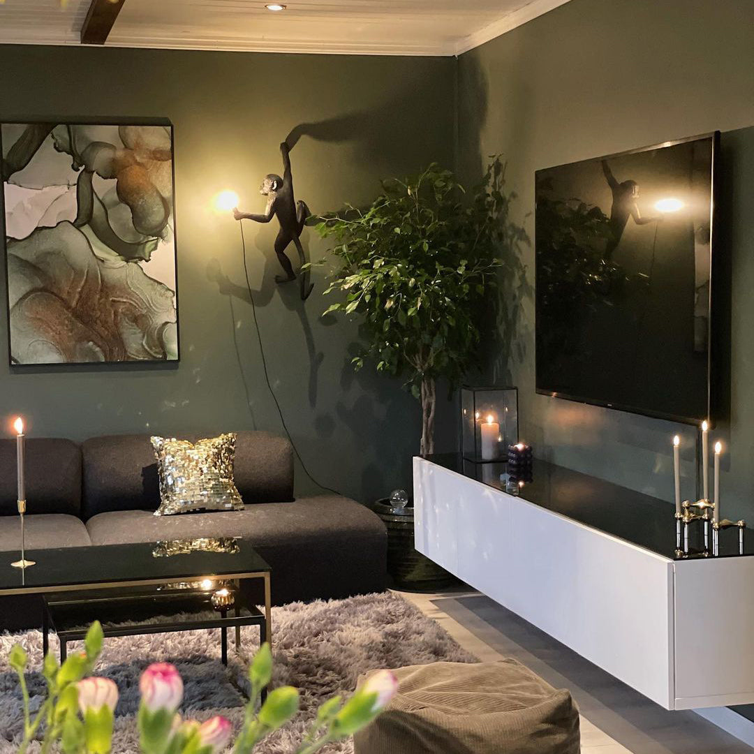 LED Monkey Wall Lamp - Unique Animal Design Fixture for Kids' Rooms, Nurseries & Playrooms