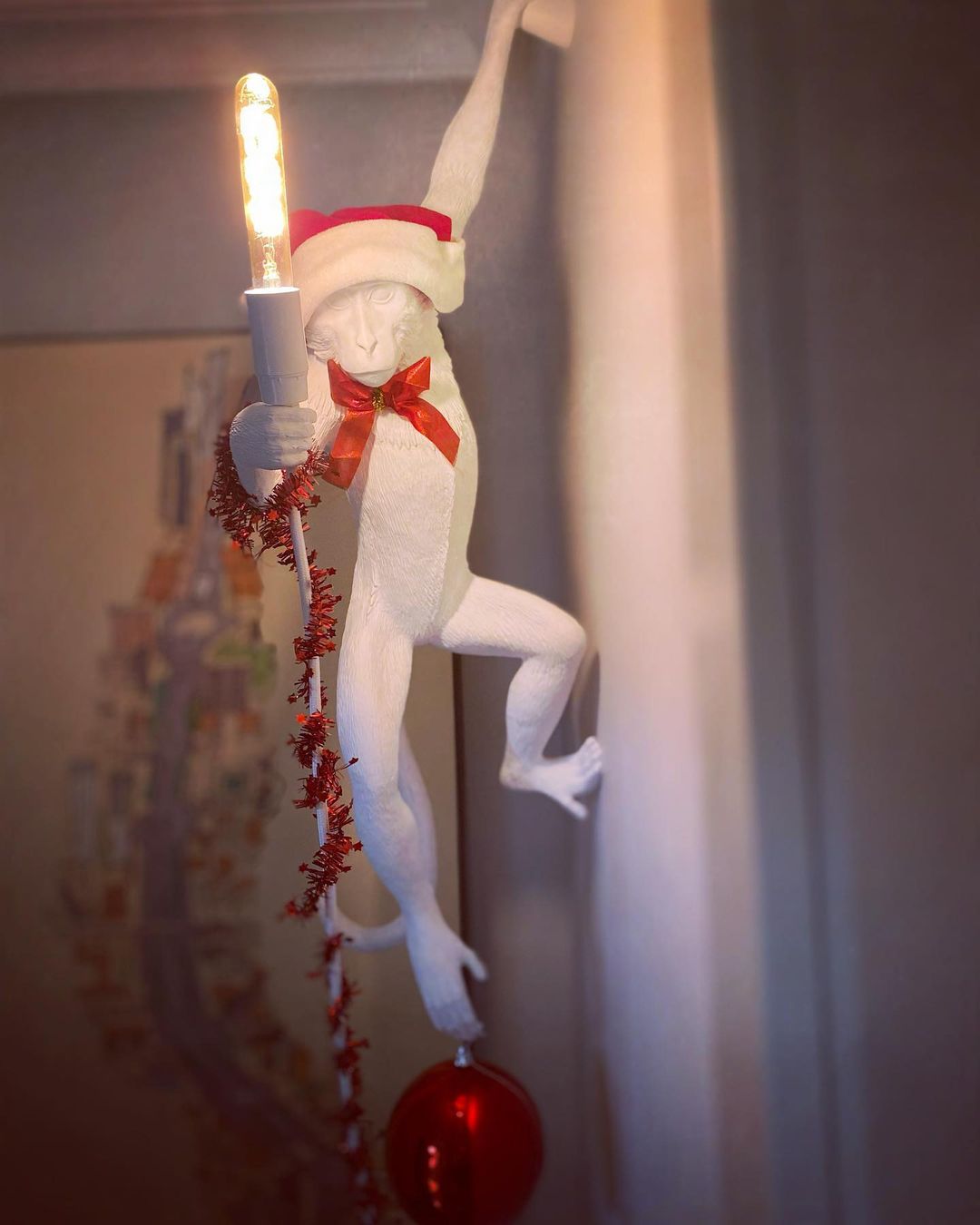 LED Monkey Wall Lamp - Unique Animal Design Fixture for Kids' Rooms, Nurseries & Playrooms