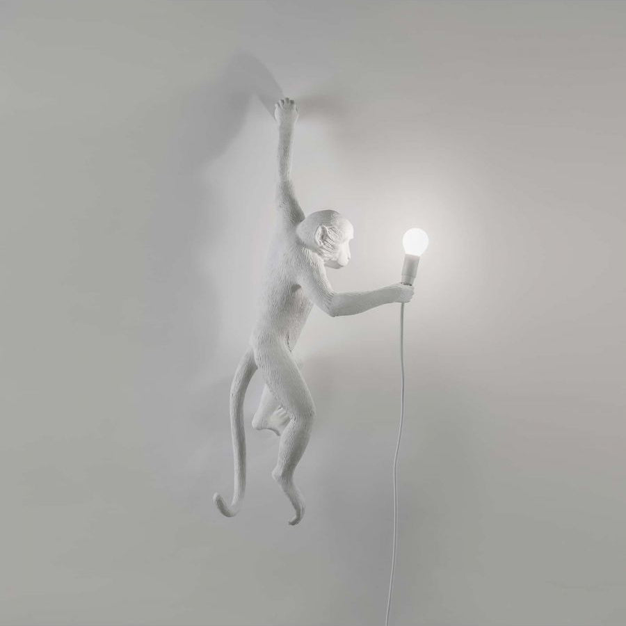 LED Monkey Wall Lamp - Unique Animal Design Fixture for Kids' Rooms, Nurseries & Playrooms