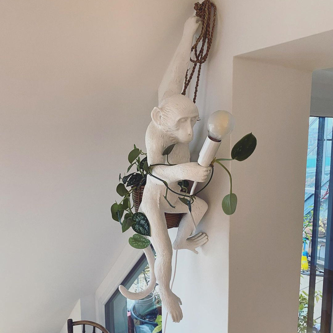 LED Monkey Wall Lamp - Unique Animal Design Fixture for Kids' Rooms, Nurseries & Playrooms