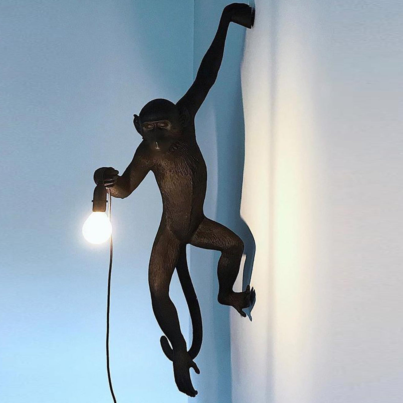 LED Monkey Wall Lamp - Unique Animal Design Fixture for Kids' Rooms, Nurseries & Playrooms