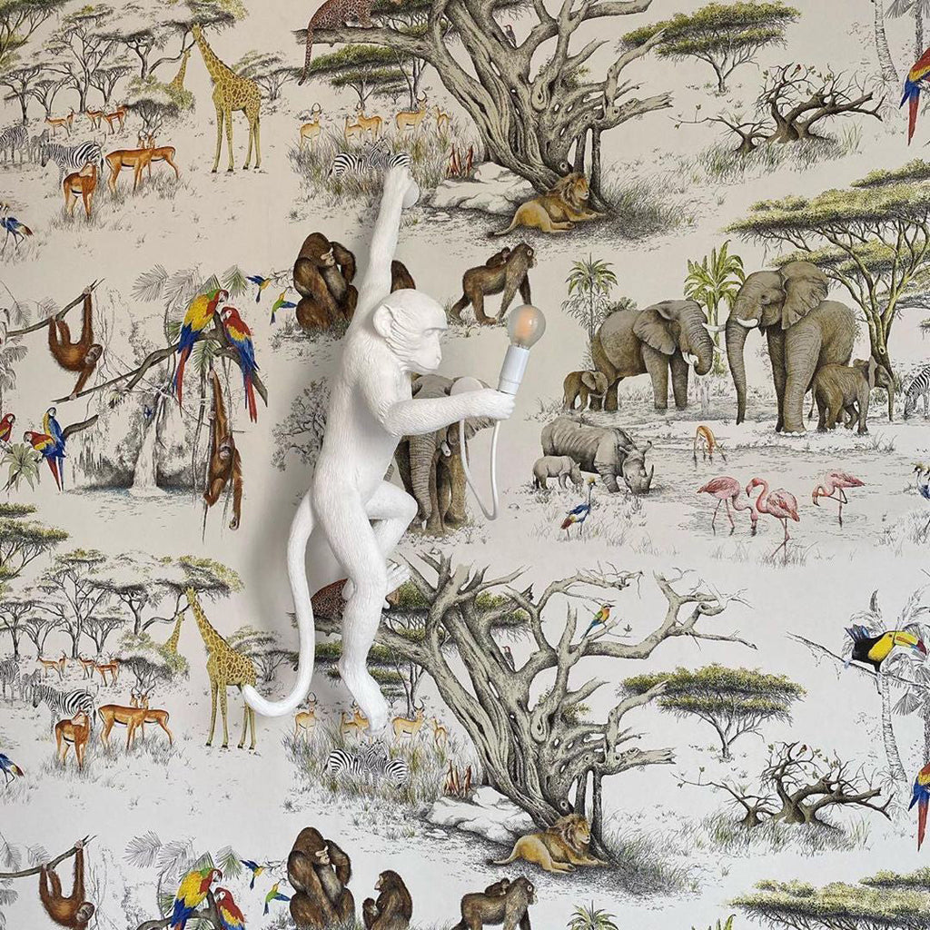 LED Monkey Wall Lamp - Unique Animal Design Fixture for Kids' Rooms, Nurseries & Playrooms