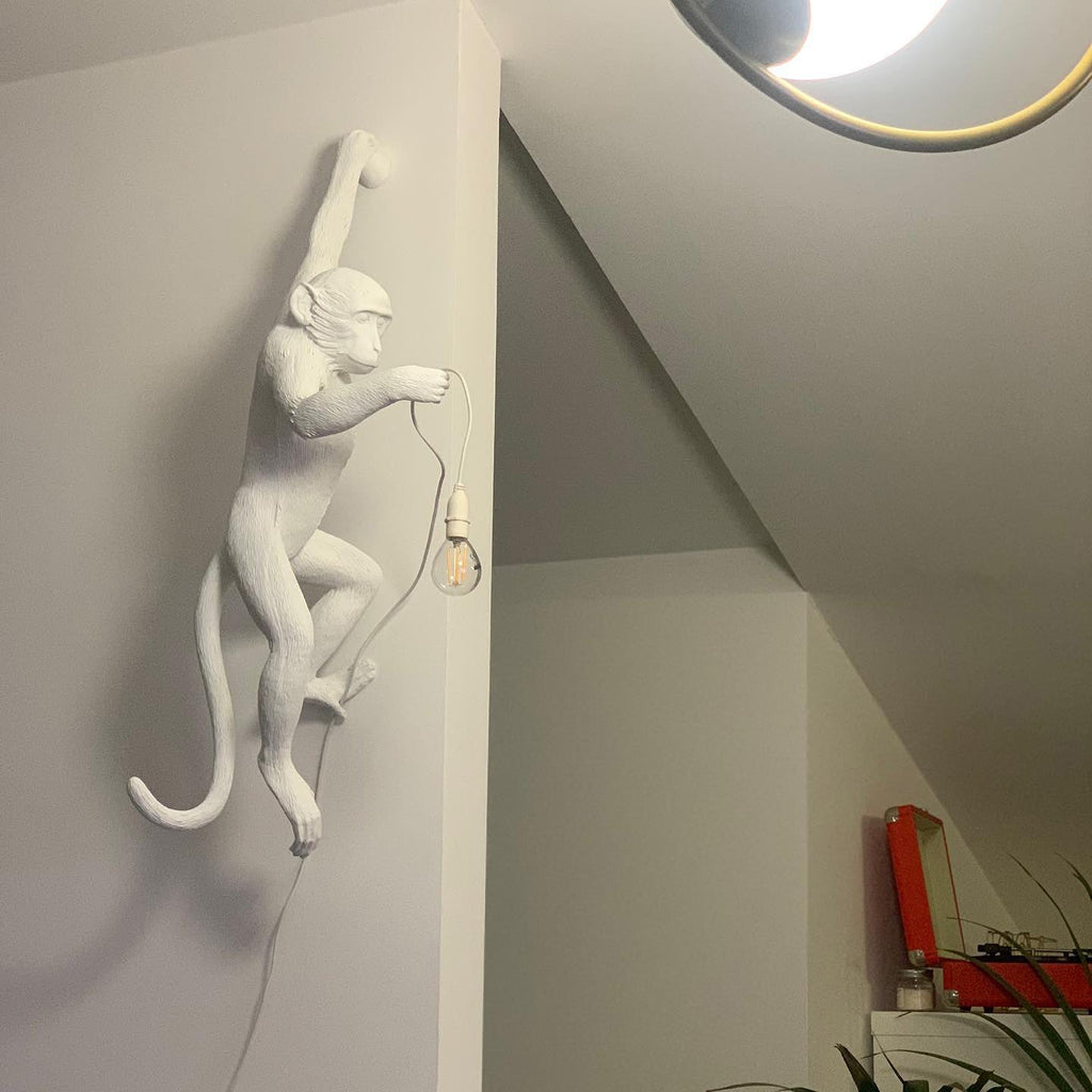 LED Monkey Wall Lamp - Unique Animal Design Fixture for Kids' Rooms, Nurseries & Playrooms
