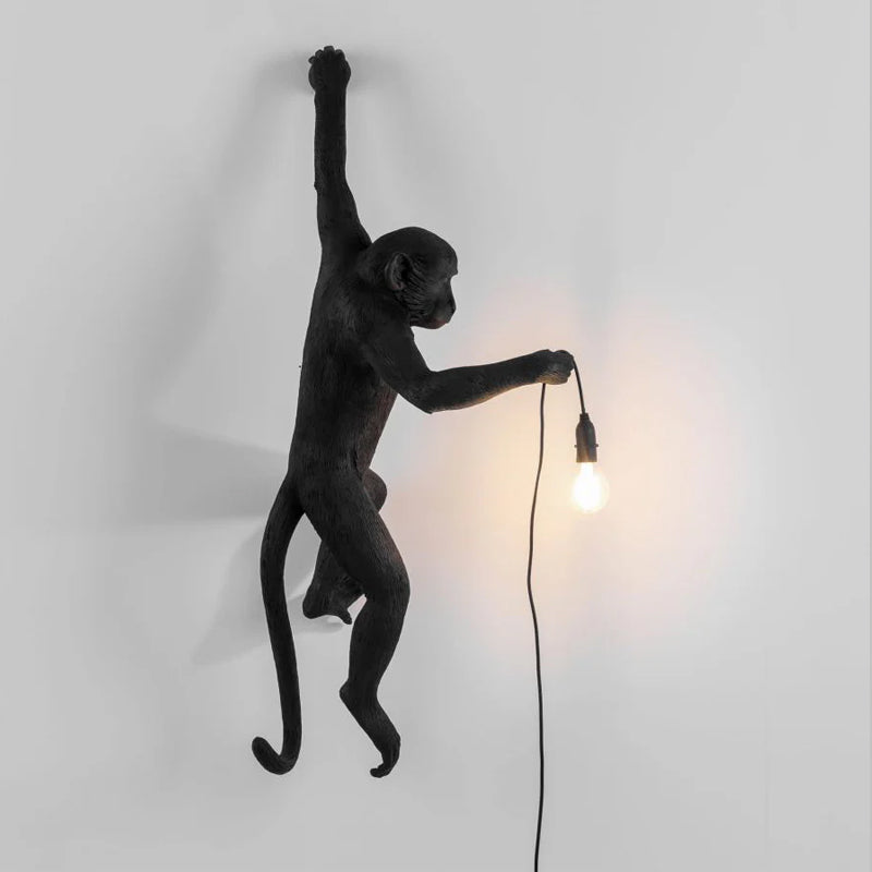 LED Monkey Wall Lamp - Unique Animal Design Fixture for Kids' Rooms, Nurseries & Playrooms