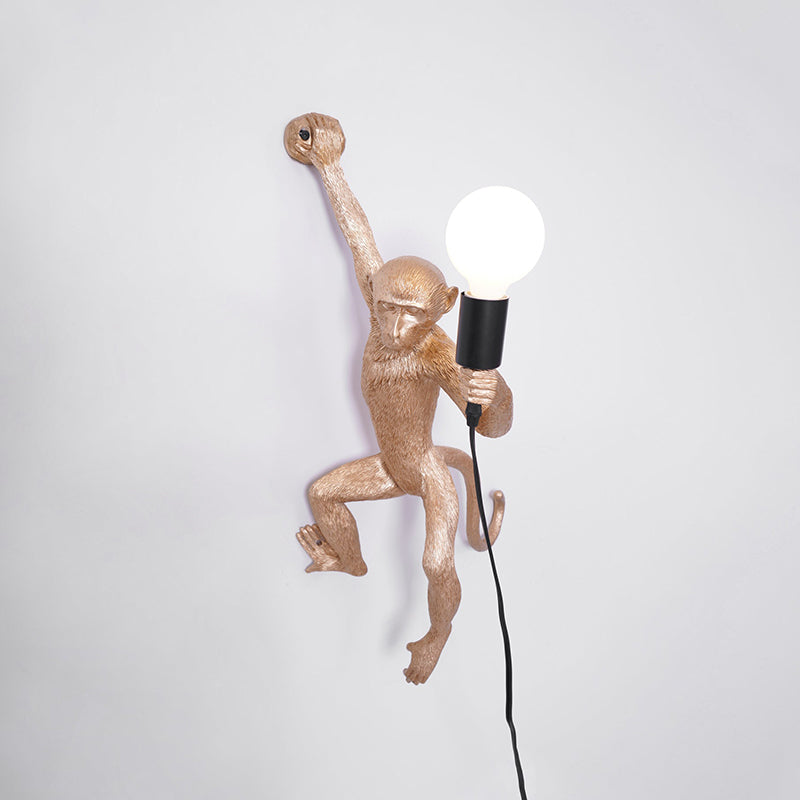 LED Monkey Wall Lamp - Unique Animal Design Fixture for Kids' Rooms, Nurseries & Playrooms