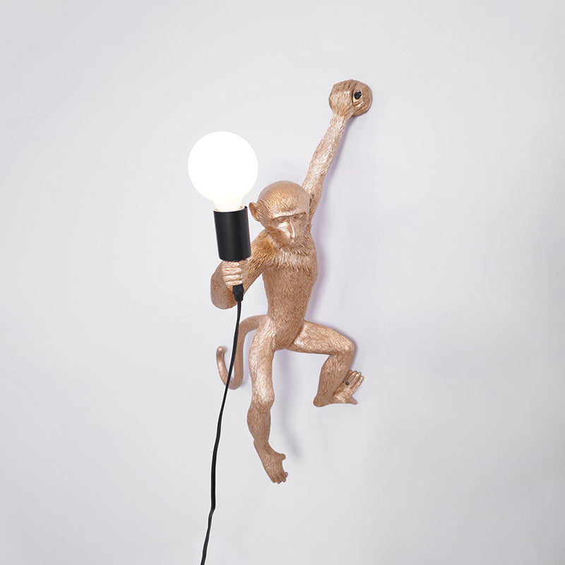 LED Monkey Wall Lamp - Unique Animal Design Fixture for Kids' Rooms, Nurseries & Playrooms