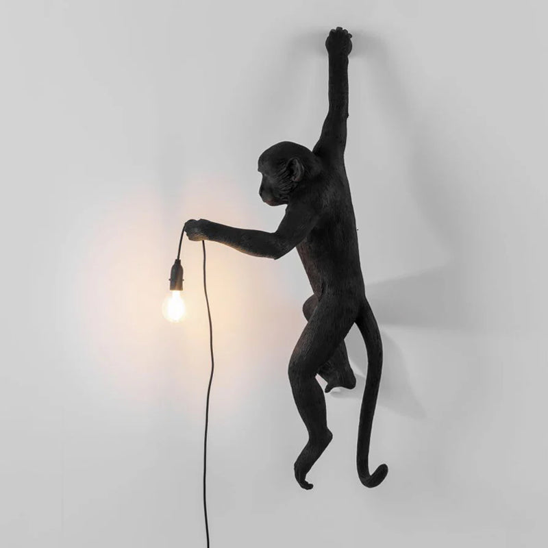LED Monkey Wall Lamp - Unique Animal Design Fixture for Kids' Rooms, Nurseries & Playrooms