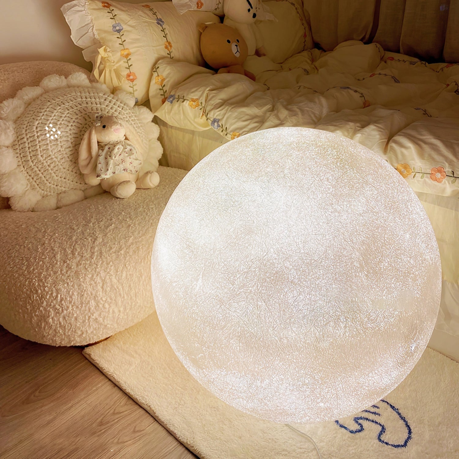 Moon Table Lamp | LED, Warm & Cool Light Options for Nightstands and Desks