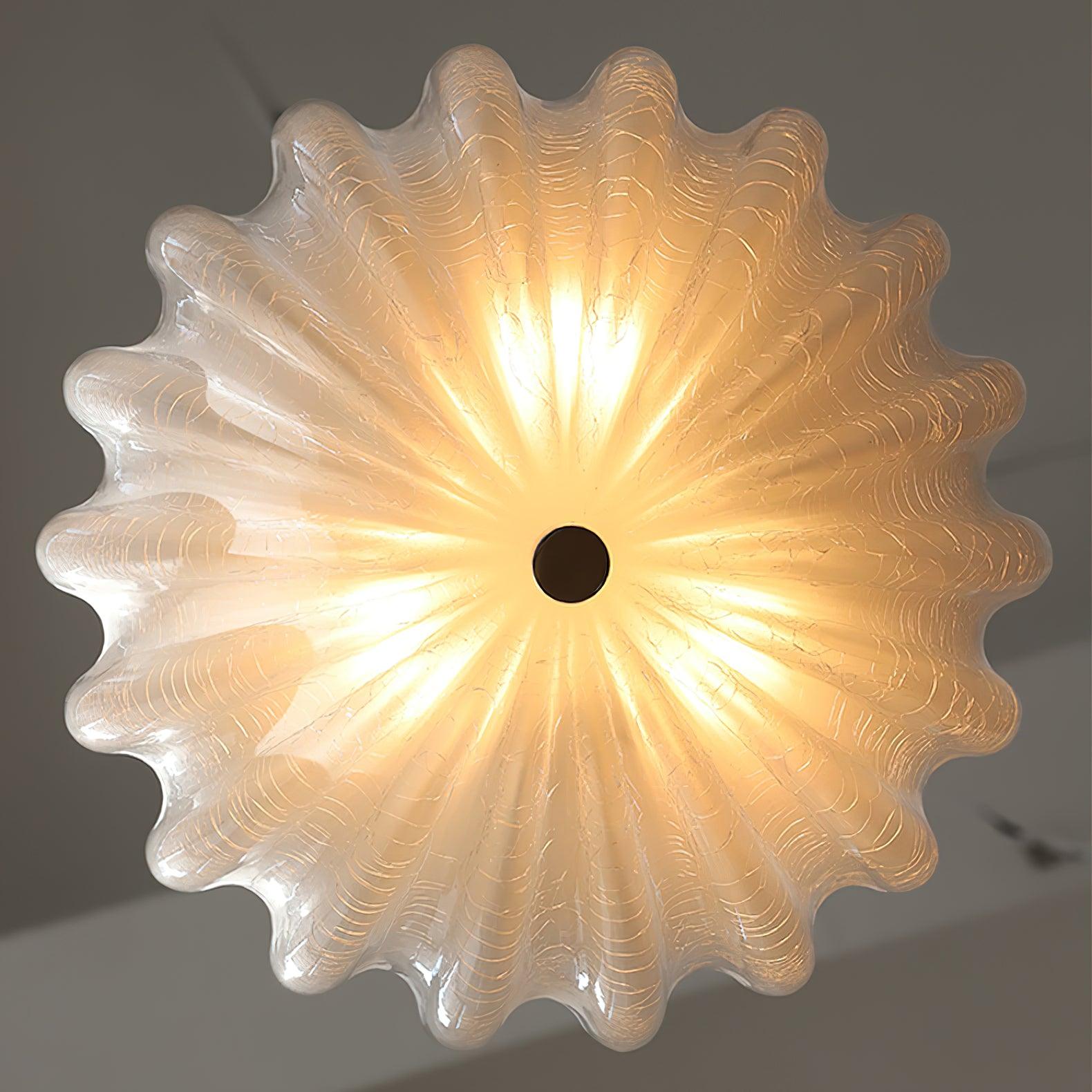 Murano Glass Flush Ceiling Light | Dimmable, Warm & Cool Light Options for Indoor Use