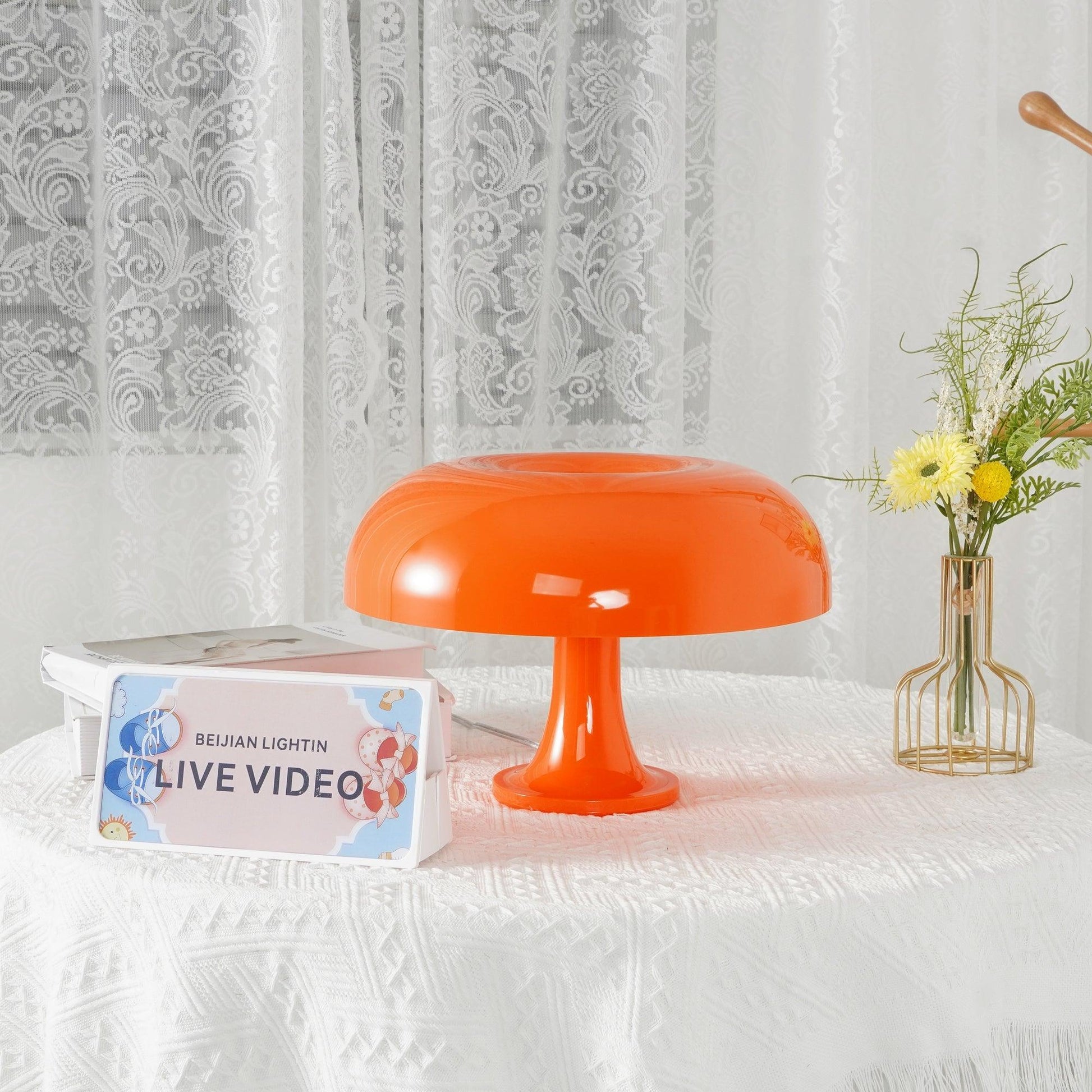 Mushroom Table Lamp | Playful ABS Design with LED Bulb for Home and Office Decor