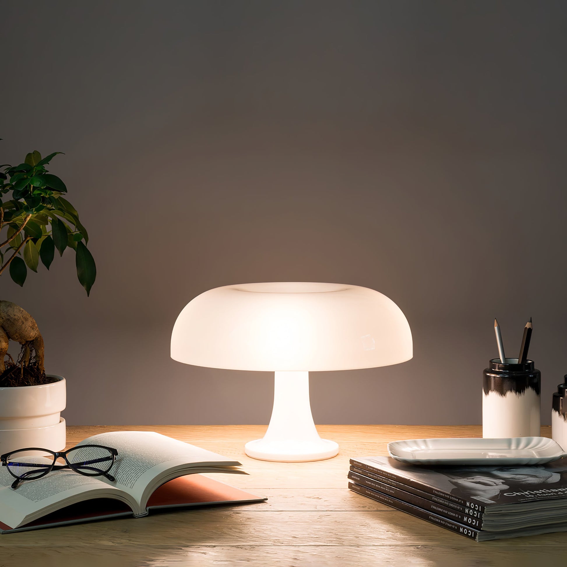 LED Table Lamp with Adjustable Brightness and Modern Design for Home Office & Living Room Use