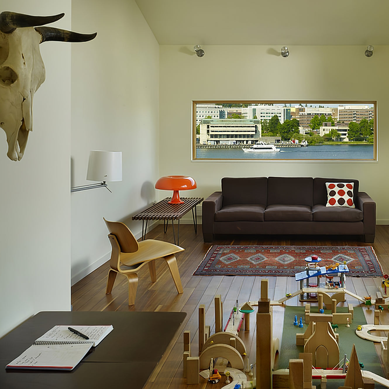 LED Table Lamp with Adjustable Brightness and Modern Design for Home Office & Living Room Use