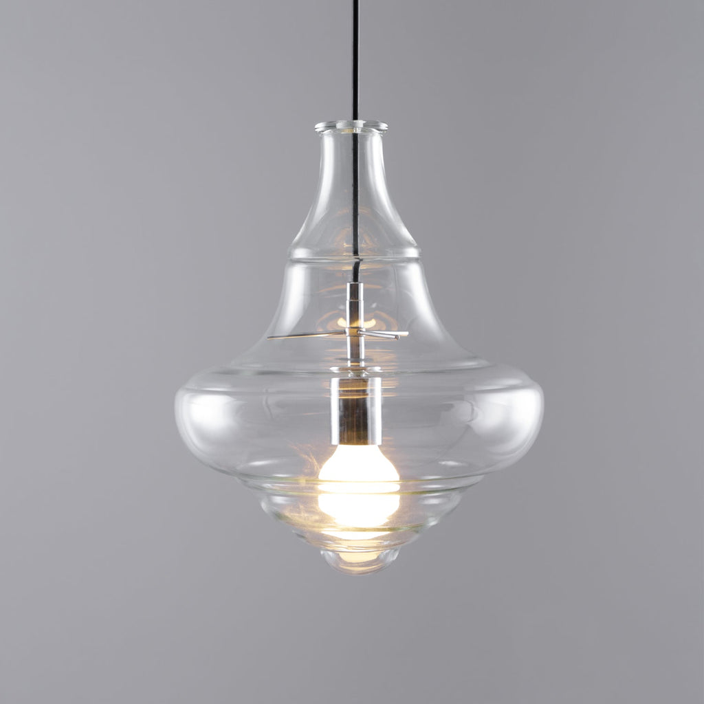 Modern Pendant Light Fixture - Adjustable Height with Glass Shade for Dining Room & Kitchen Lighting