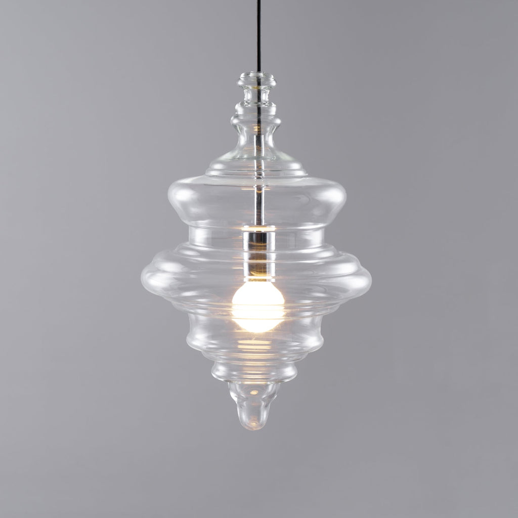 Modern Pendant Light Fixture - Adjustable Height with Glass Shade for Dining Room & Kitchen Lighting