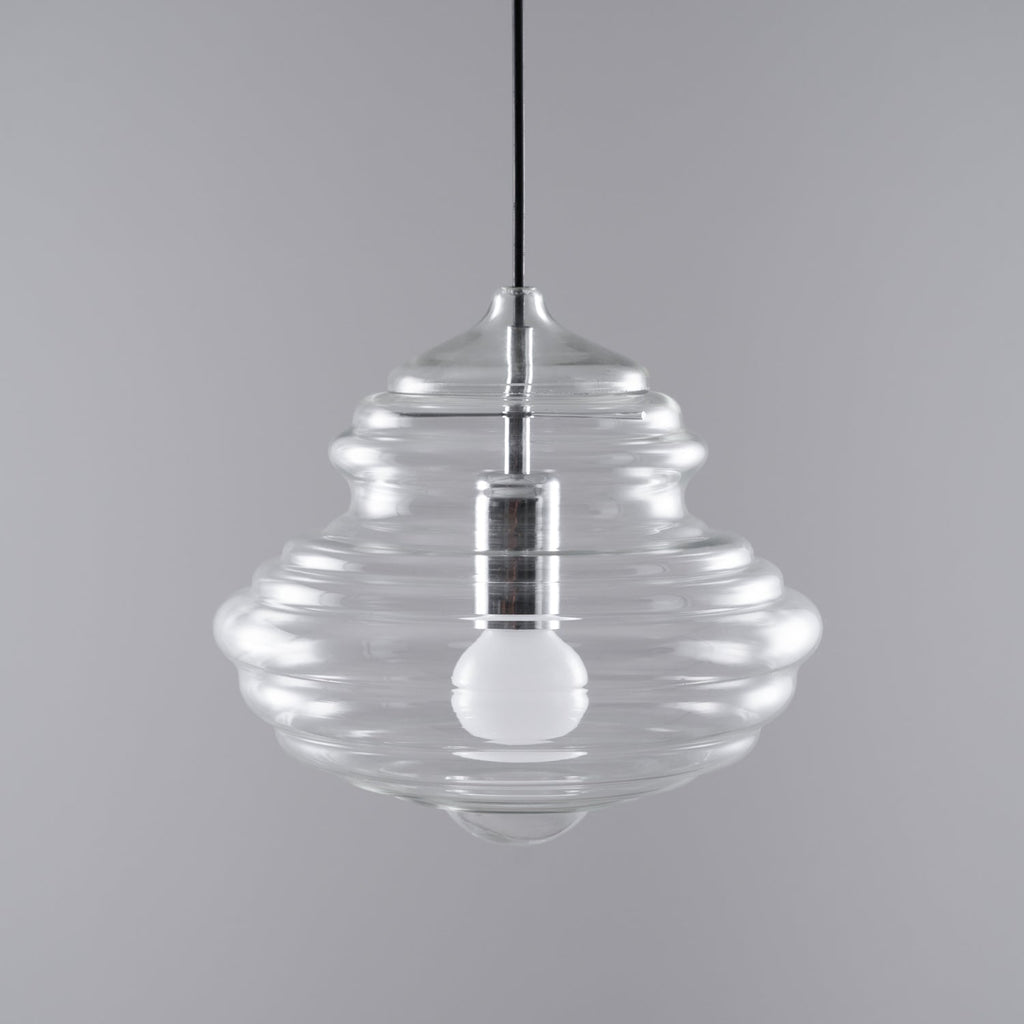 Modern Pendant Light Fixture - Adjustable Height with Glass Shade for Dining Room & Kitchen Lighting