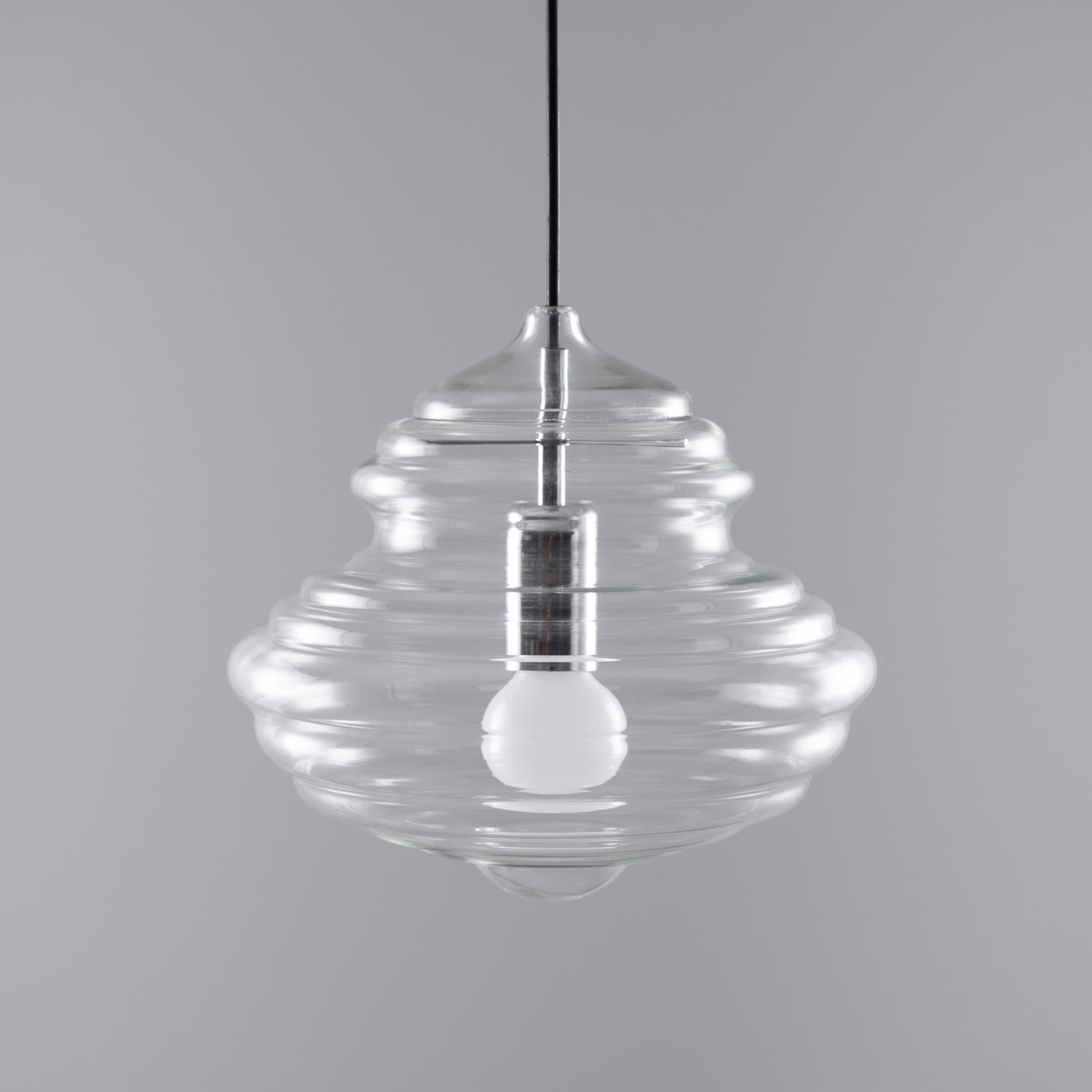 Modern Pendant Light Fixture - Adjustable Height with Glass Shade for Dining Room & Kitchen Lighting